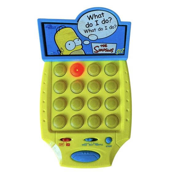 The Simpsons Sez Electronic Handheld Game Homer Simpson Tiger 2003 Vintage Works - Picture 3 of 9